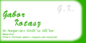 gabor kotasz business card